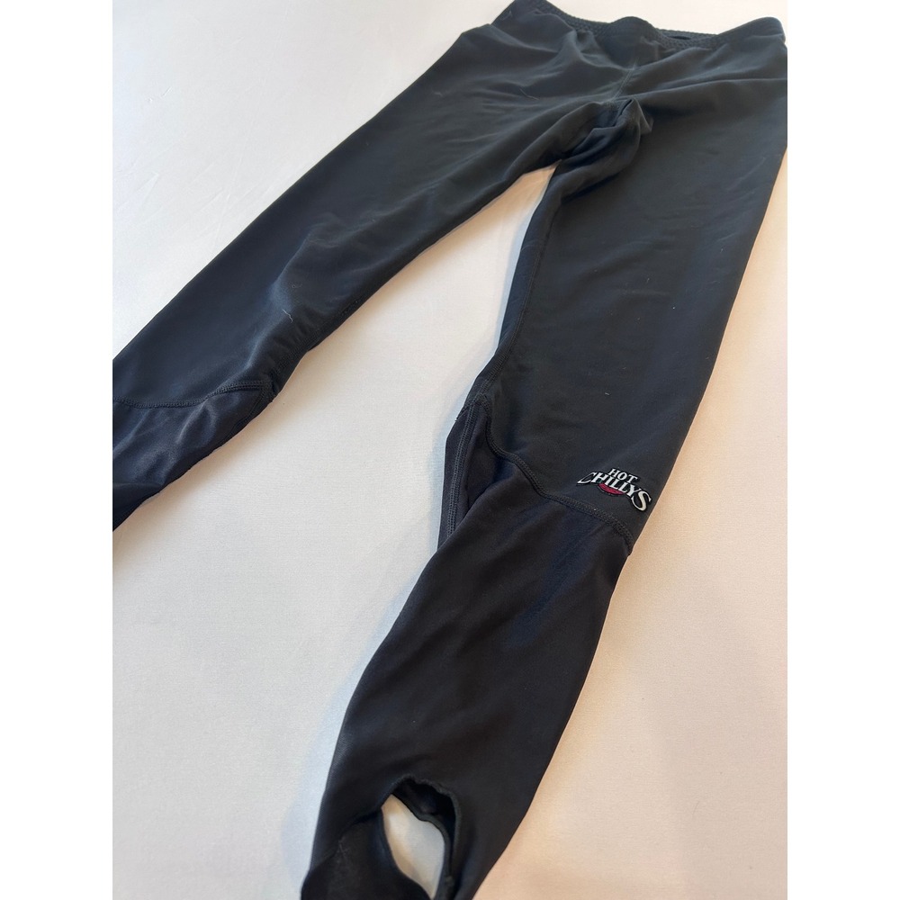 Hot Chillys Stirrup Leggings Women Medium Black Thermal Base Layer HC9831
